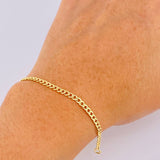 Pulso Cubano 1.55gr / 18.5cm / 2.4mm Oro Amarillo +1 18K *