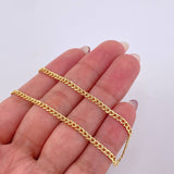 Pulso Cubano 1.6gr / 18.5cm / 2.4mm Oro Amarillo +1 18K ©