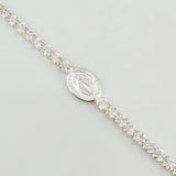 Pulso Tennis Virgen Milagrosa 3.8 g / 20 cm / 2.3 mm Plata 925