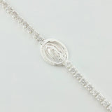 Pulso Tenis Virgen Guadalupe 4.05gr / 20.5cm-17.5cm / 2.3mm Plata 925 *