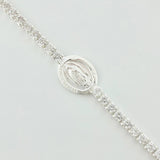 Pulso Tenis Virgen Guadalupe 4.05gr / 17.5cm-20.5cm / 2.3mm Plata 925