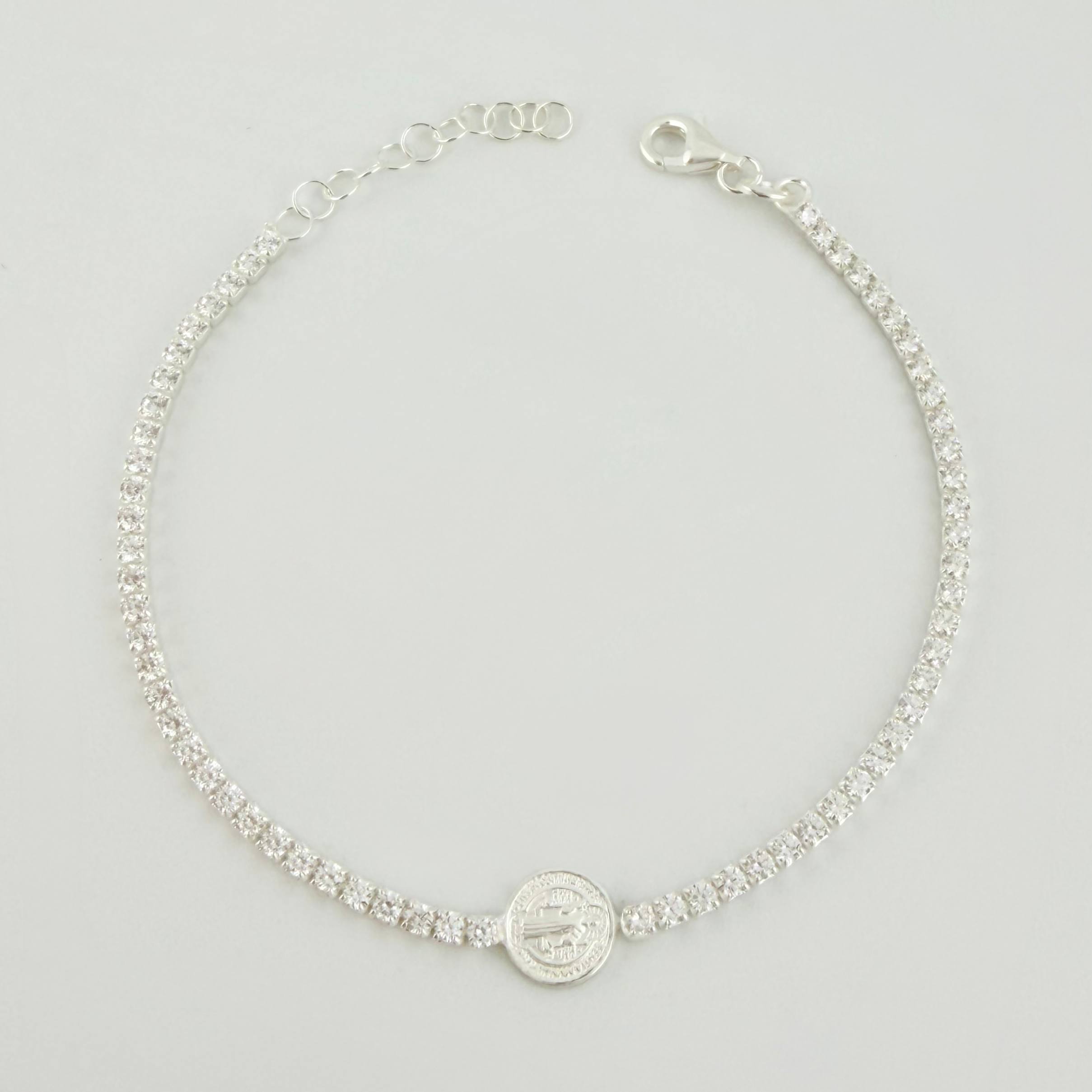 Pulso Tenis San Benito 4gr / 17cm-20cm / 2.3mm Plata 925