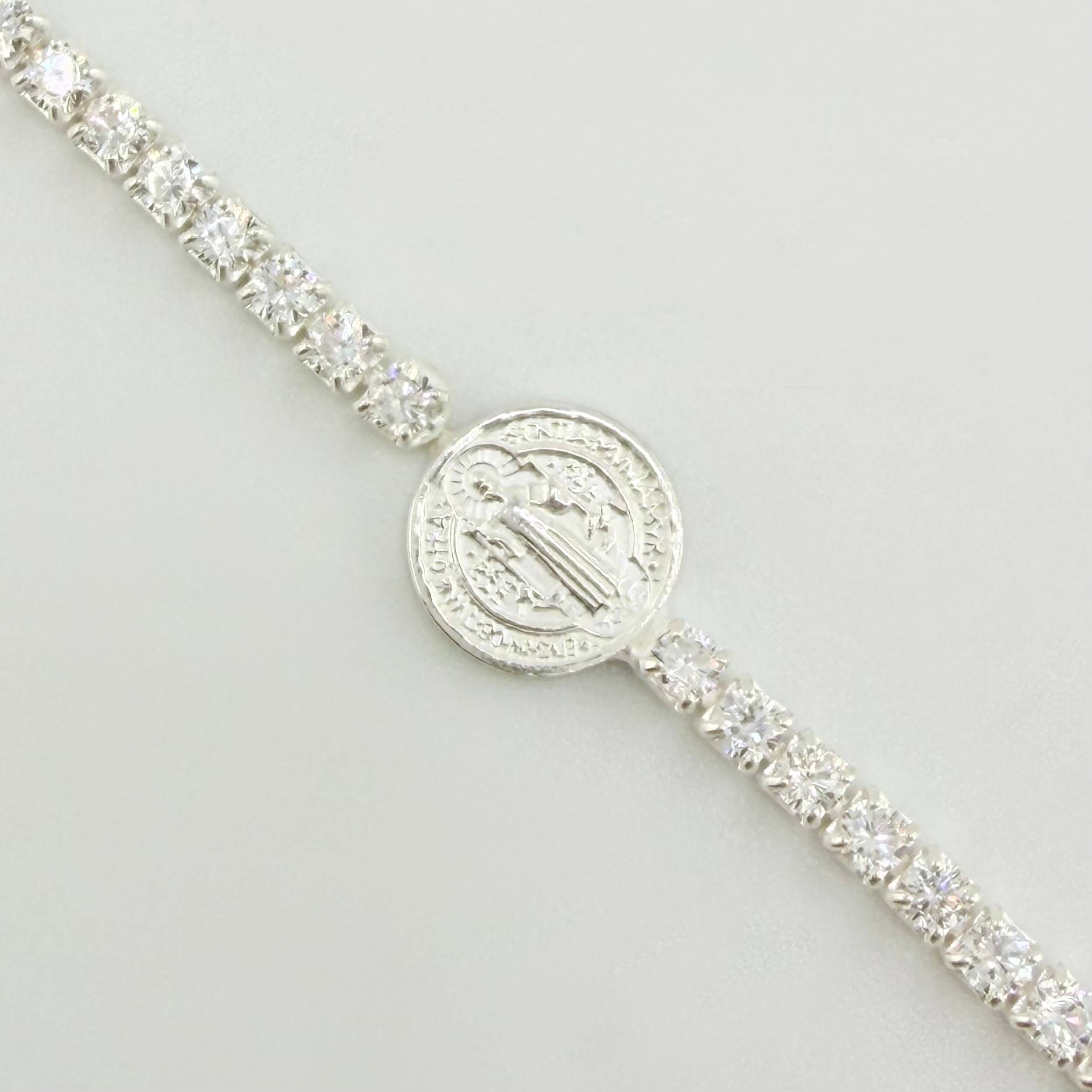Pulso Tenis San Benito 3.95gr / 17cm-20cm / 2.3mm Plata 925