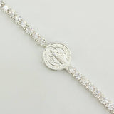 Pulso Tenis San Benito 3.95gr / 17cm-20cm / 2.3mm Plata 925