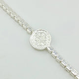 Pulso Tenis San Benito 4.05gr / 20.5cm-17.5cm / 2.3mm Plata 925 *
