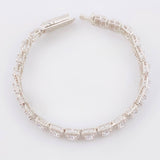 Pulso Tenis Cuadrado 17.8g / 18.6cm / 7mm Plata 925