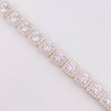 Pulso Tenis Cuadrado 17.95g / 18.6cm / 7mm Plata 925