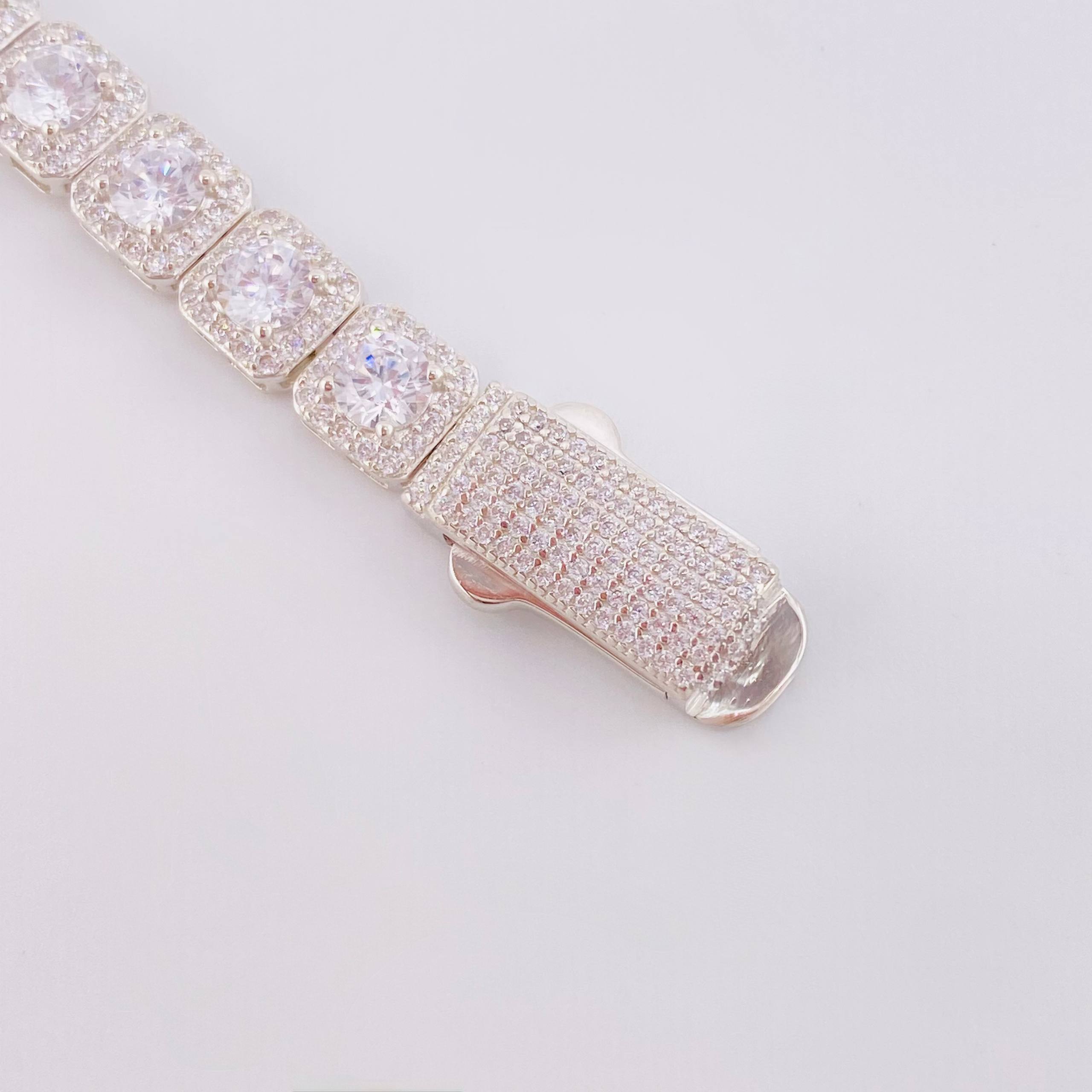 Pulso Tenis Cuadrado 17.75gr / 18cm / 7mm Plata 925