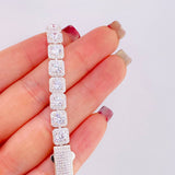 Pulso Tenis Cuadrado 17.85gr / 17.5cm / 7mm Plata 925 *