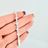 Pulso Borde De Estrella 10.55gr / 18.5cm / 3mm Plata 925 *