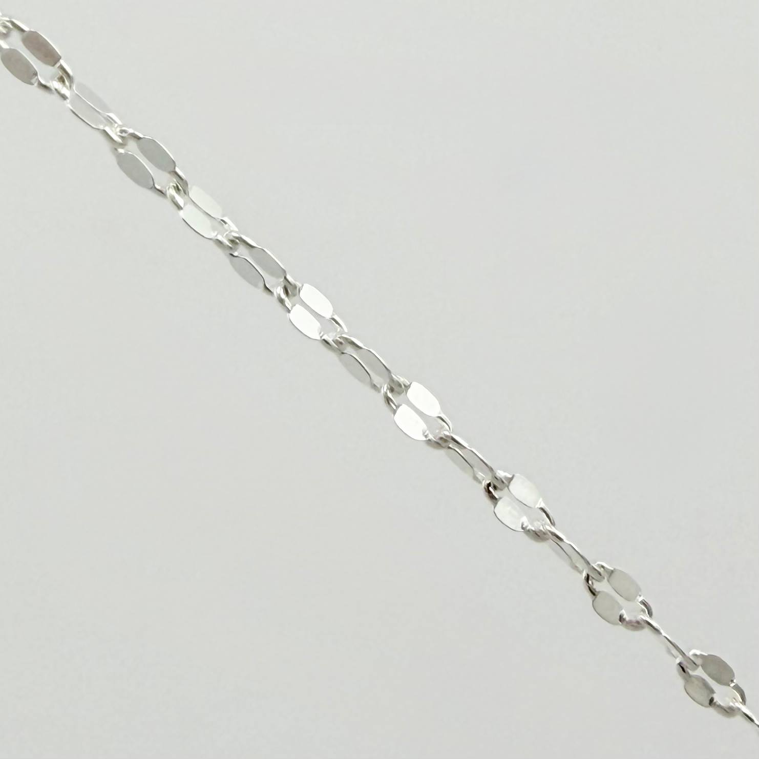 Cadena Flor Espejo 3.3gr / 70cm / 1.9mm Plata 925