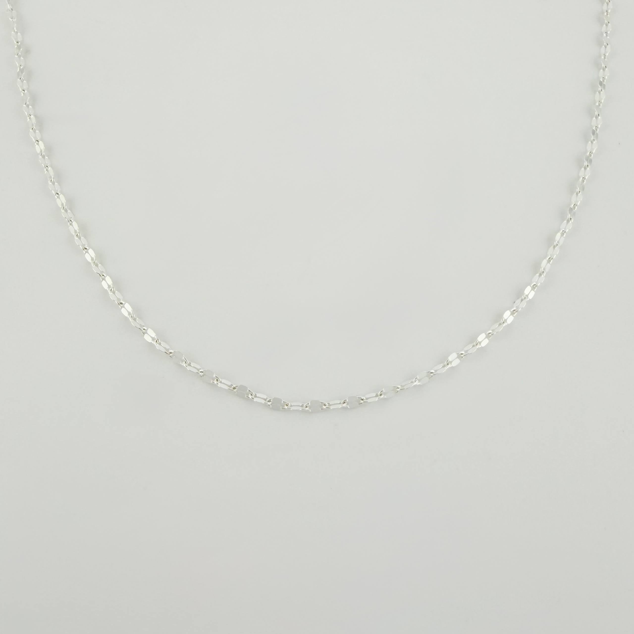 Cadena Flor Espejo 3.3gr / 70cm / 1.9mm Plata 925