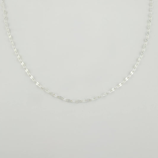 Cadena Flor Espejo 3.3gr / 70cm / 1.9mm Plata 925