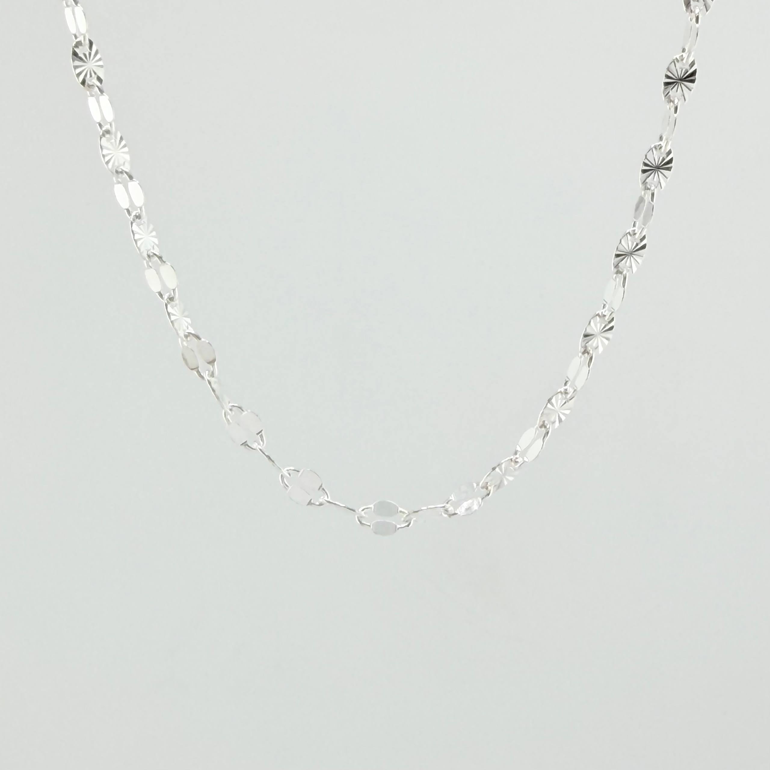 Cadena Flor Espejo 5.65gr / 60cm / 3.4mm Plata 925