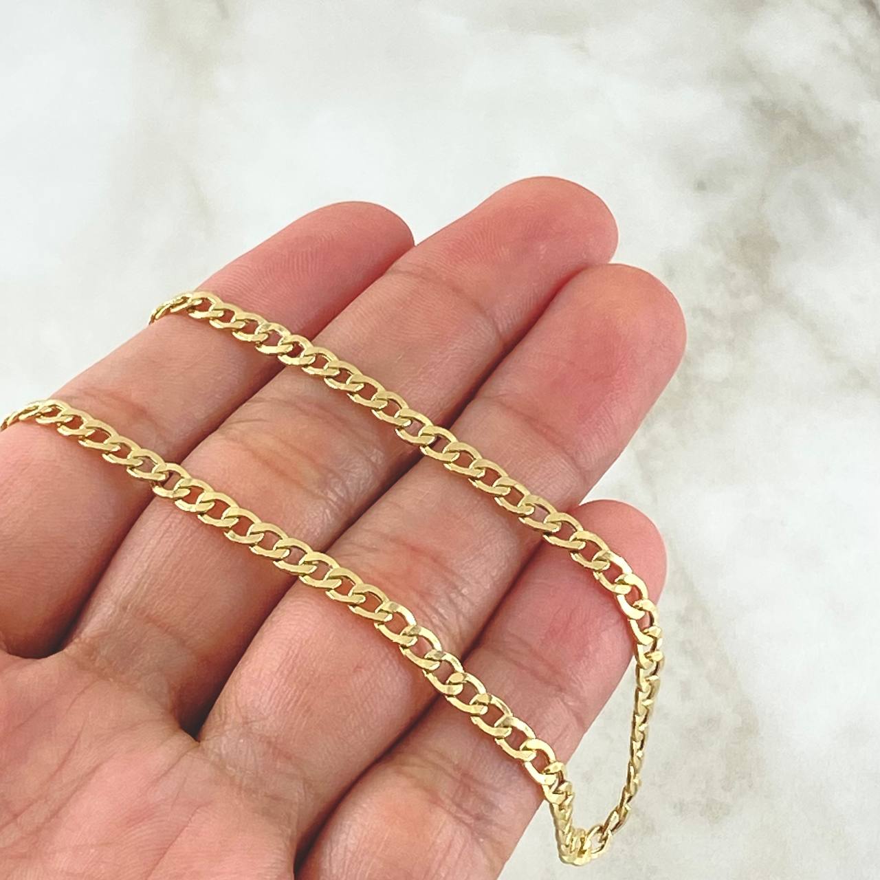 Cadena Cubana 4.85gr / 60cm / +1 Oro 18K