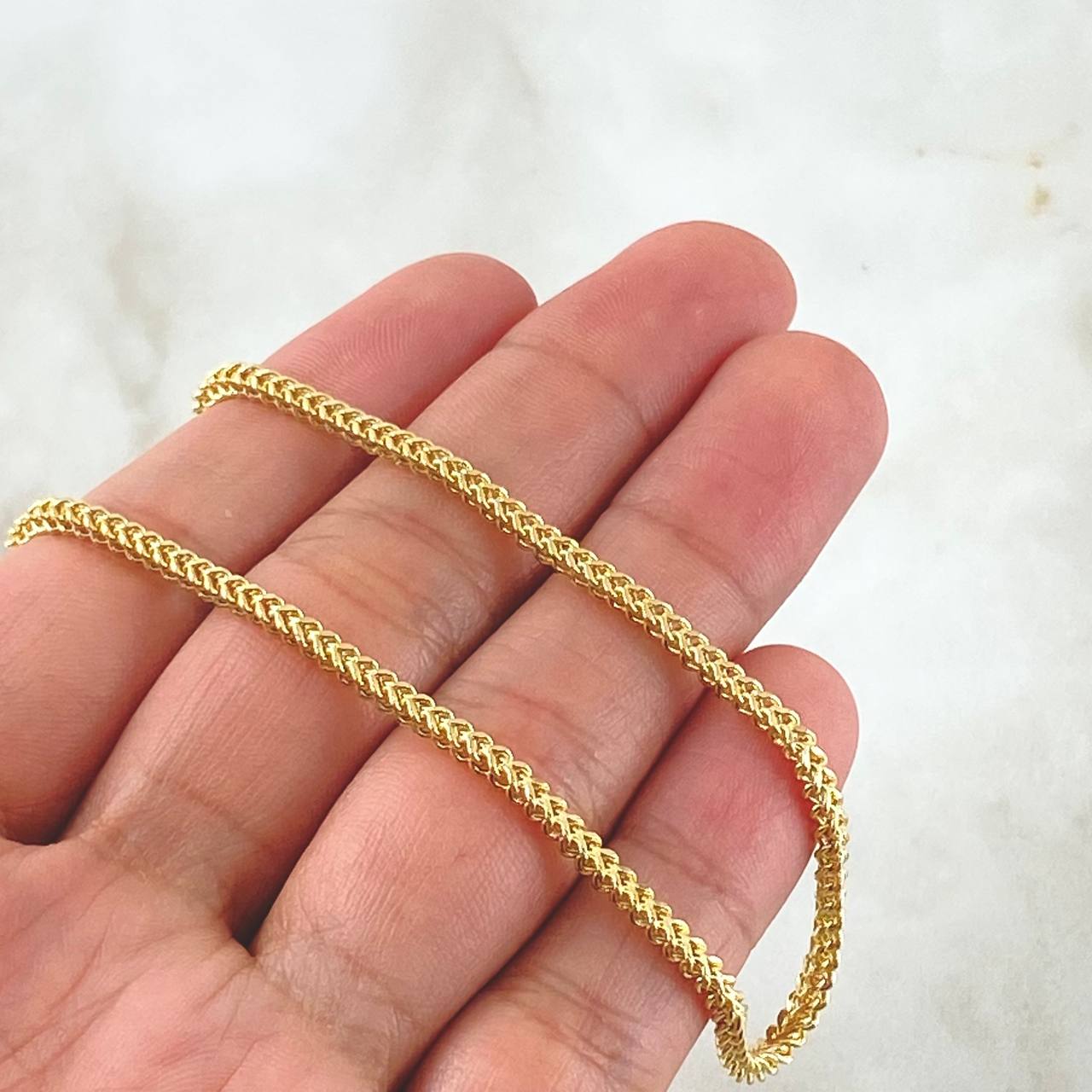 Cadena Franco 7.5gr / 50cm / +3 Oro 18K