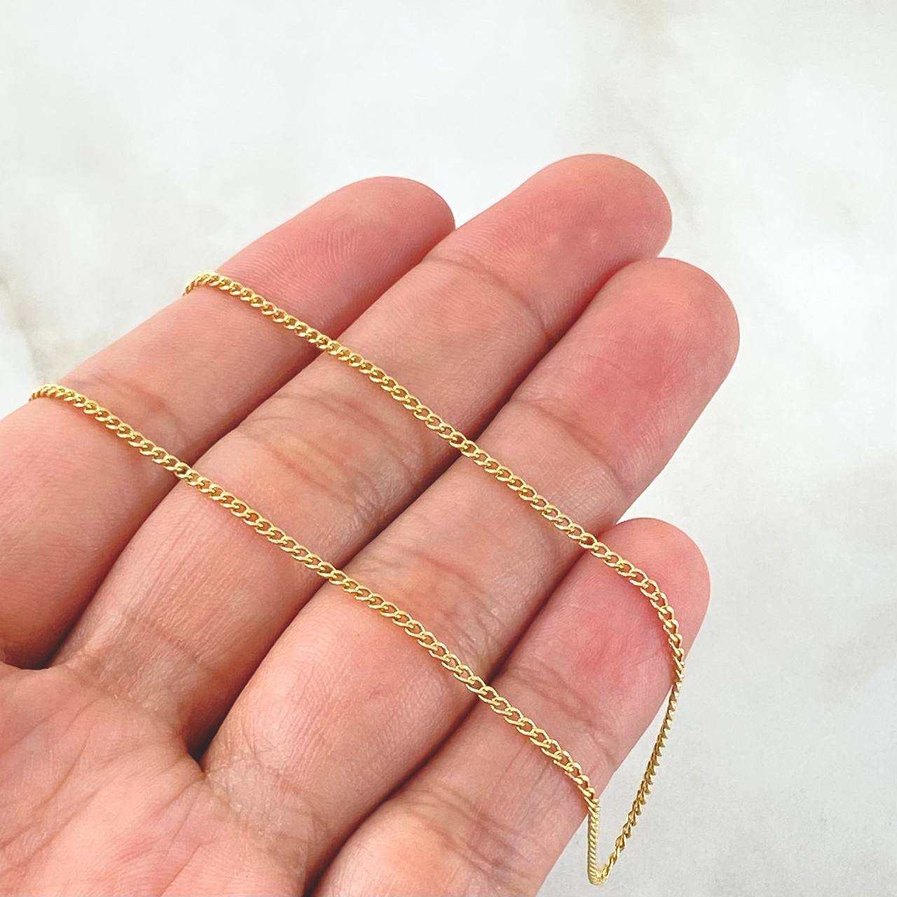 Cadena Cubana 1.85gr / 60cm / +1 Oro 18K