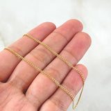 Cadena Cubana 1.85gr / 60cm / +1 Oro 18K