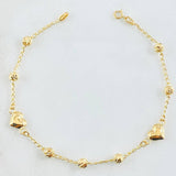 Pulso Espiga Militar Corazón 2.4gr / 19cm / 4mm Oro Amarillo 18K ©