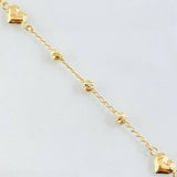Pulso Espiga Militar Corazón 2.4gr / 19cm / 4mm Oro Amarillo 18K ©