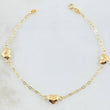 Pulso Aro Seguido Corazón 1.65gr / 18cm / 1.8mm Oro Amarillo 18K ©