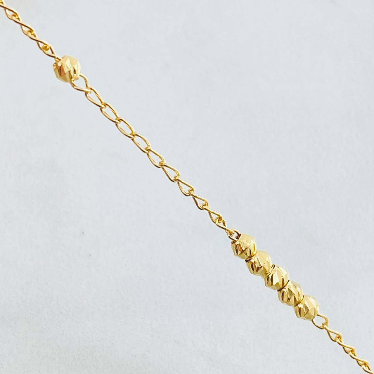 Rosario Virgen Milagrosa Cruz Cristo 5.7gr / 45cm / 3mm Oro Amarillo 18K