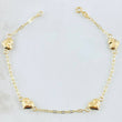 Pulso Aro Seguido Corazón 1.9gr / 19cm / 1.8mm Oro Amarillo 18K ©