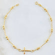 Pulso Espiga Militar Cruz 2.35gr / 18cm / 3mm Oro Amarillo 18K