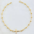 Pulso Espiga Militar Cruz 2.35gr / 18cm / 3mm Oro Amarillo 18K *