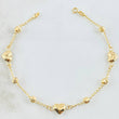 Pulso Espiga Militar Corazón 2.5gr / 18.5cm / 4mm Oro Amarillo 18K