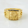 Anillo Rostro Jesus 8.4gr / T9 3/4 / Oro Amarillo 18K *