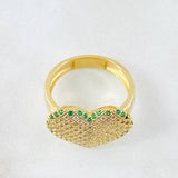 Anillo Corazon 5.75gr / T7 1/4 / Oro Amarillo 18K *