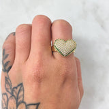 Anillo Corazon 5.75gr / T7 1/4 / Oro Amarillo 18K *