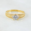 Anillo Solitario 2.6gr / T7 1/4 / Oro Amarillo 18K