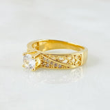 Anillo Solitario 3.5gr / T4 3/4 / Oro Amarillo 18K *