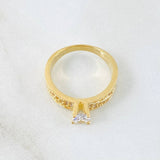 Anillo Solitario 3.5gr / T4 3/4 / Oro Amarillo 18K *
