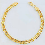 Pulso Cubano Reticulado Doble 4.9gr / 19cm / 5mm Oro Amarillo +3 18K *