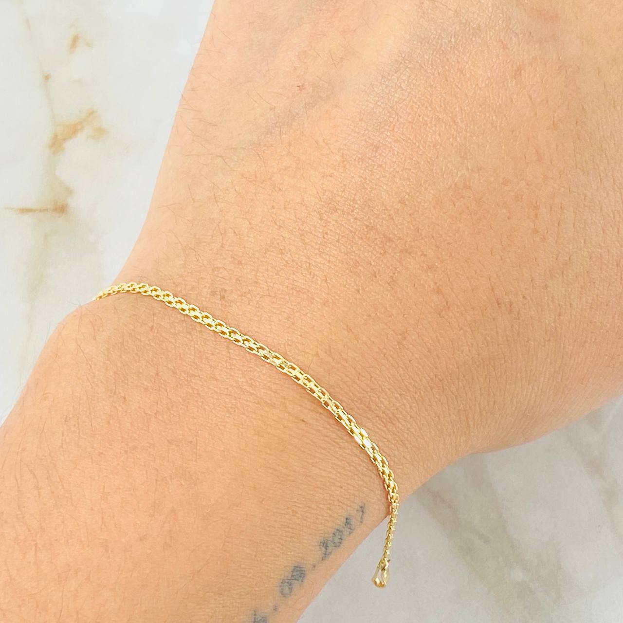 Pulso China 1.3gr / 19cm / 1.5mm Oro Amarillo +1 18K ©