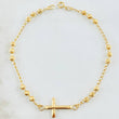 Pulso Espiga Militar Cruz 2.2gr / 18.5cm / 3mm Oro Amarillo 18K ©