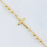Pulso Espiga Militar Cruz 2.2gr / 18.5cm / 3mm Oro Amarillo 18K ©