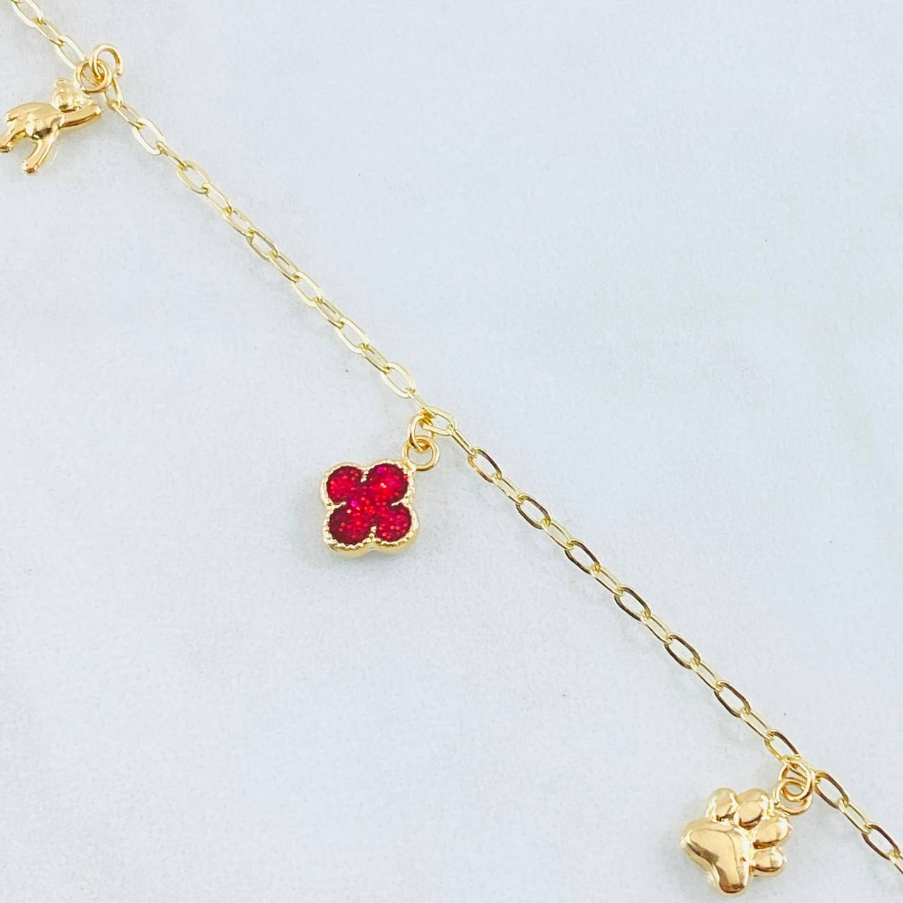 Pulso Espiga Dijes 2.65gr / 18.5cm / 1.7mm Oro Amarillo 18K *
