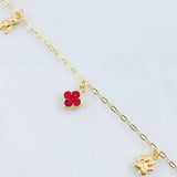 Pulso Espiga Dijes 2.65gr / 18.5cm / 1.7mm Oro Amarillo 18K *
