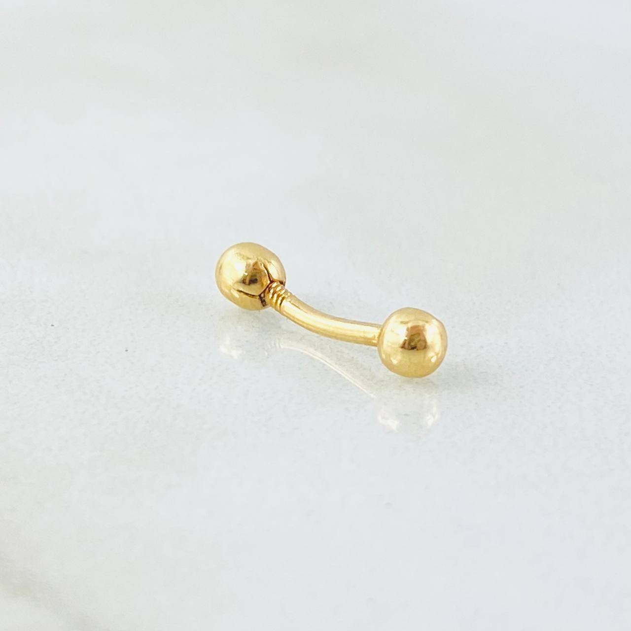 Piercing Ombligo 0.25gr / 1.3cm / Oro Amarillo 18K *