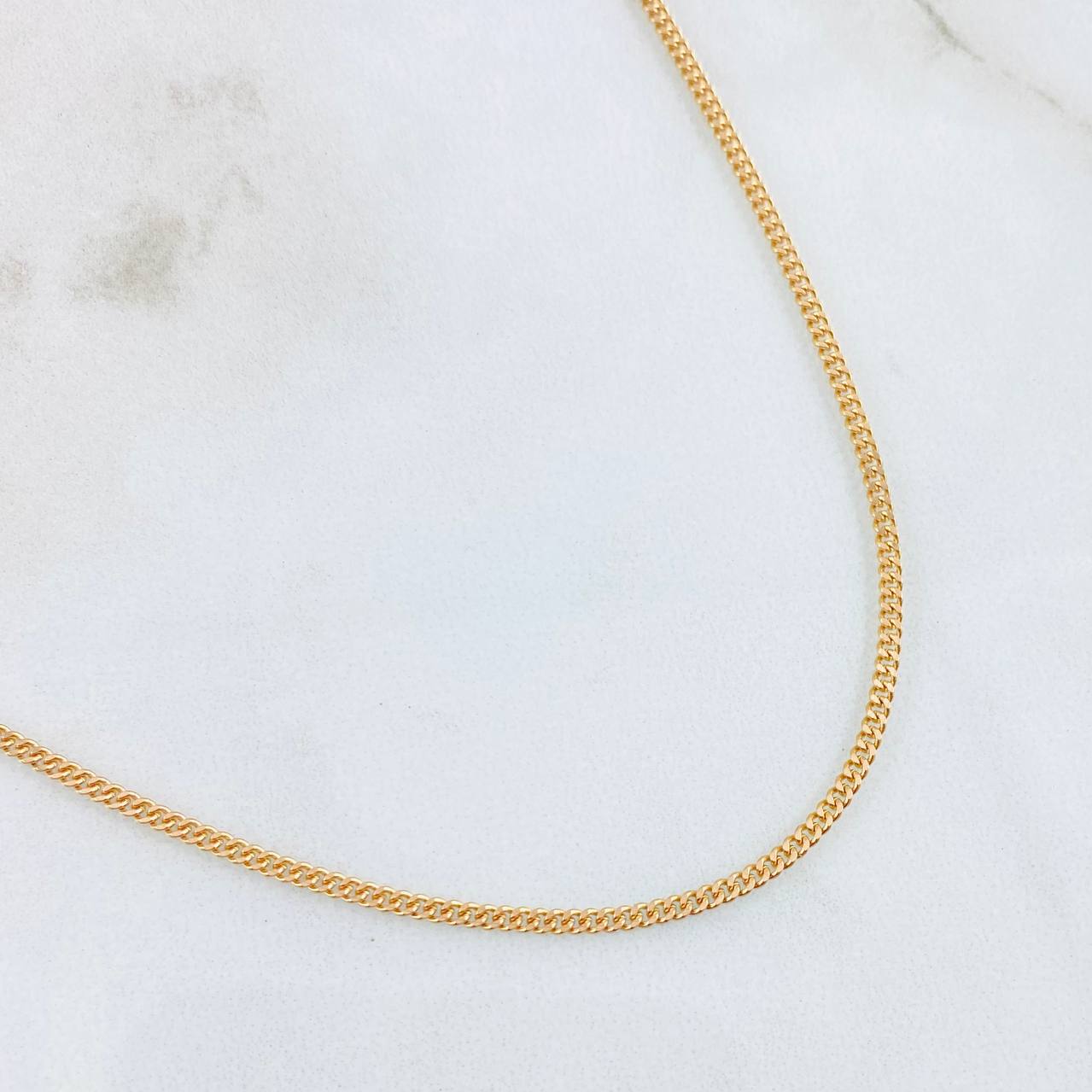 Cadena Cubana 6.2gr / 60cm / 1.7mm Oro Amarillo +1 18K ©
