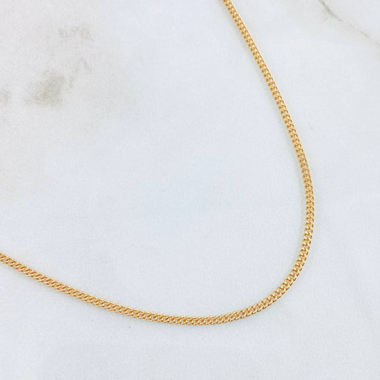 Cadena Mini Cubana 2.35 g / 45.5 cm / 1.1 mm Oro Amarillo 18K