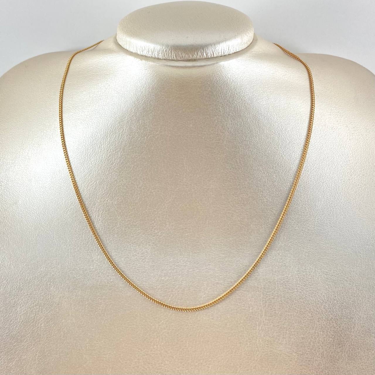 Cadena Cubana 4.7gr / 45cm / 1.6mm Oro Amarillo +1 18K