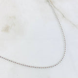 Cadena Militar 4.8gr / 50cm / 1.4mm Oro Blanco +3 18K *