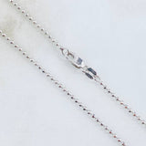 Cadena Militar 4.8gr / 50cm / 1.5mm Oro Blanco +3 18K ©