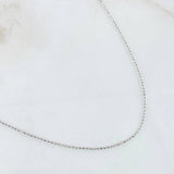 Cadena Militar 1.75gr / 45cm / 1mm Oro Blanco +3 18K