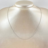 Cadena Militar 1.7gr / 45cm / 1mm Oro Blanco +3 18K ©